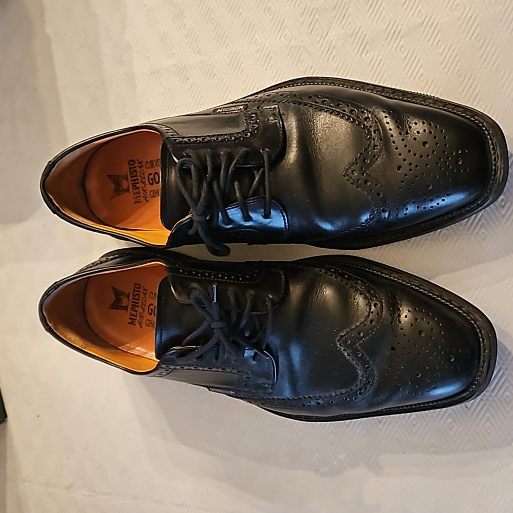 Mephisto Black Leather Men's Shoes